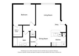 One Bedroom 0434 floor plan